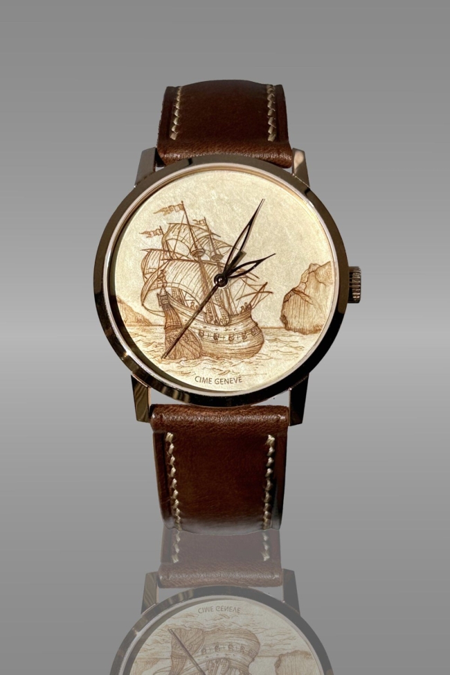 Cime, Montre Carraca, Collection Navigare, 40 mm