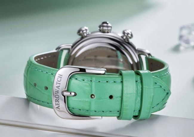 Aerowatch 1942 Chrono Lady Vert Pastel
