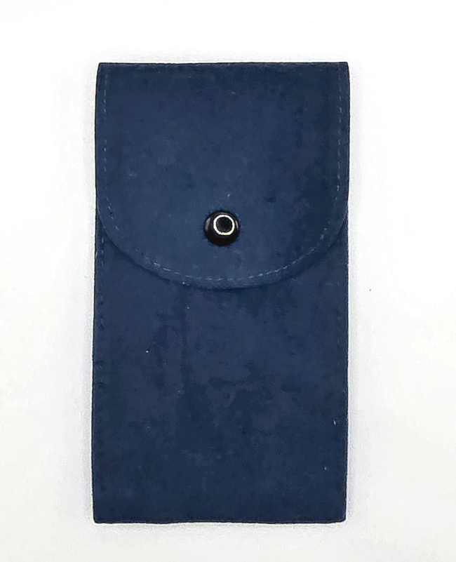 Pochette pour montre en velour bleue