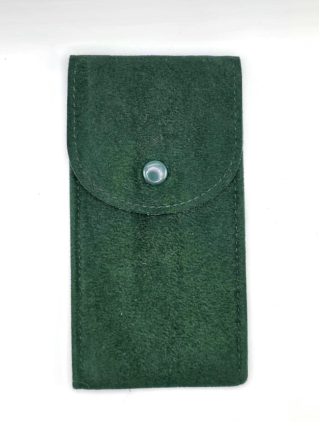 Pochette pour montre en velours vert