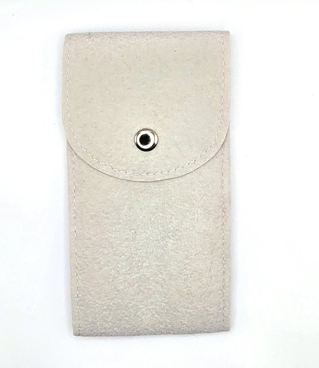 Pochette pour montre en velours blanc