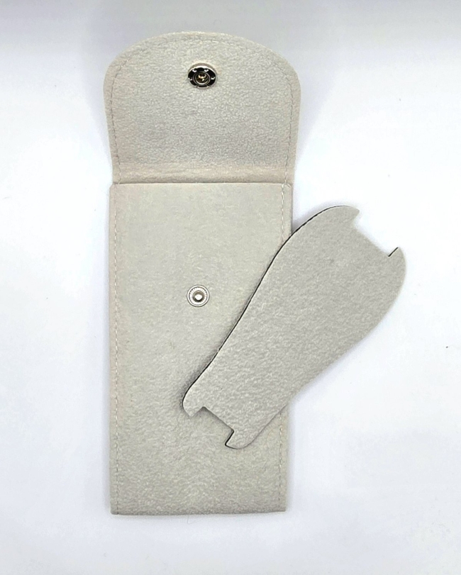 Pochette pour montre en velours blanc
