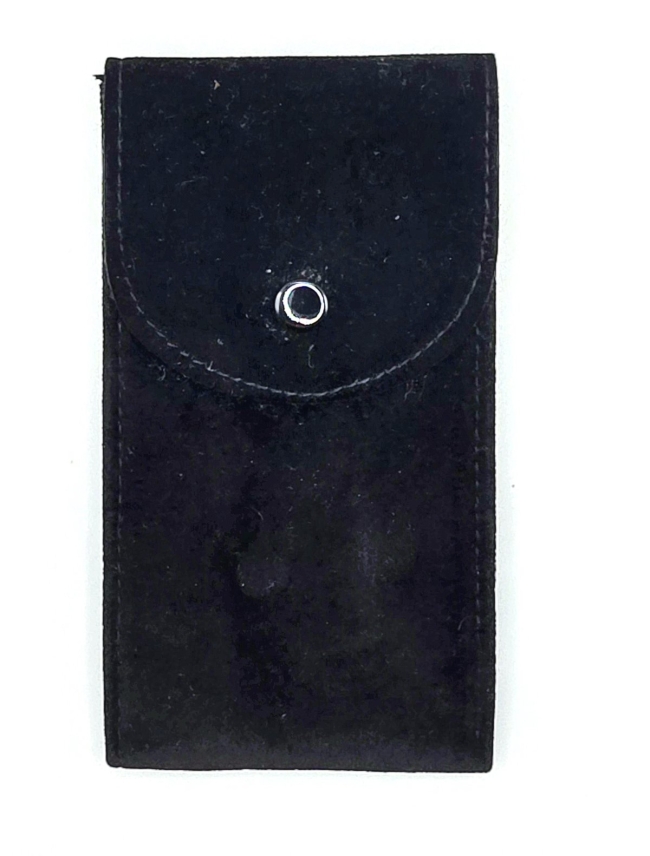 Pochette pour montre en velours noir
