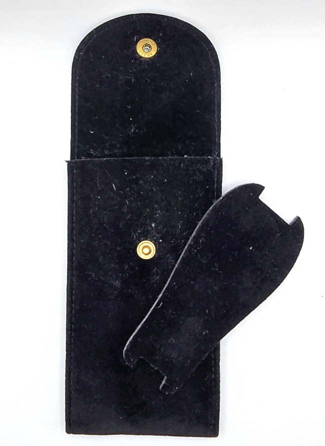 Pochette pour montre en velours noir