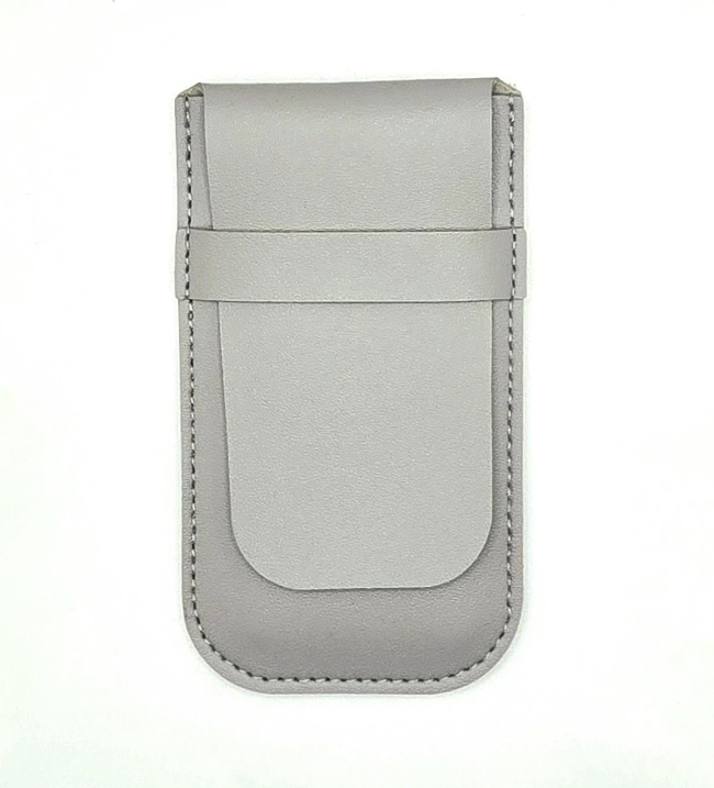 Pochette pour montre en simili-cuir gris