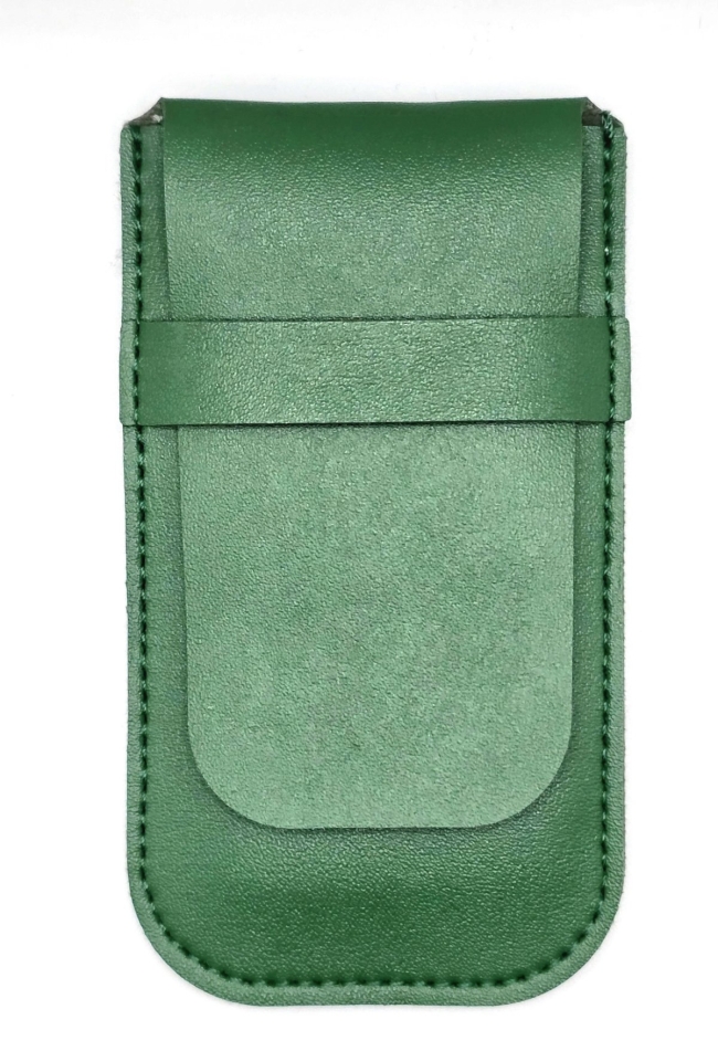 Pochette pour montre en simili-cuir vert