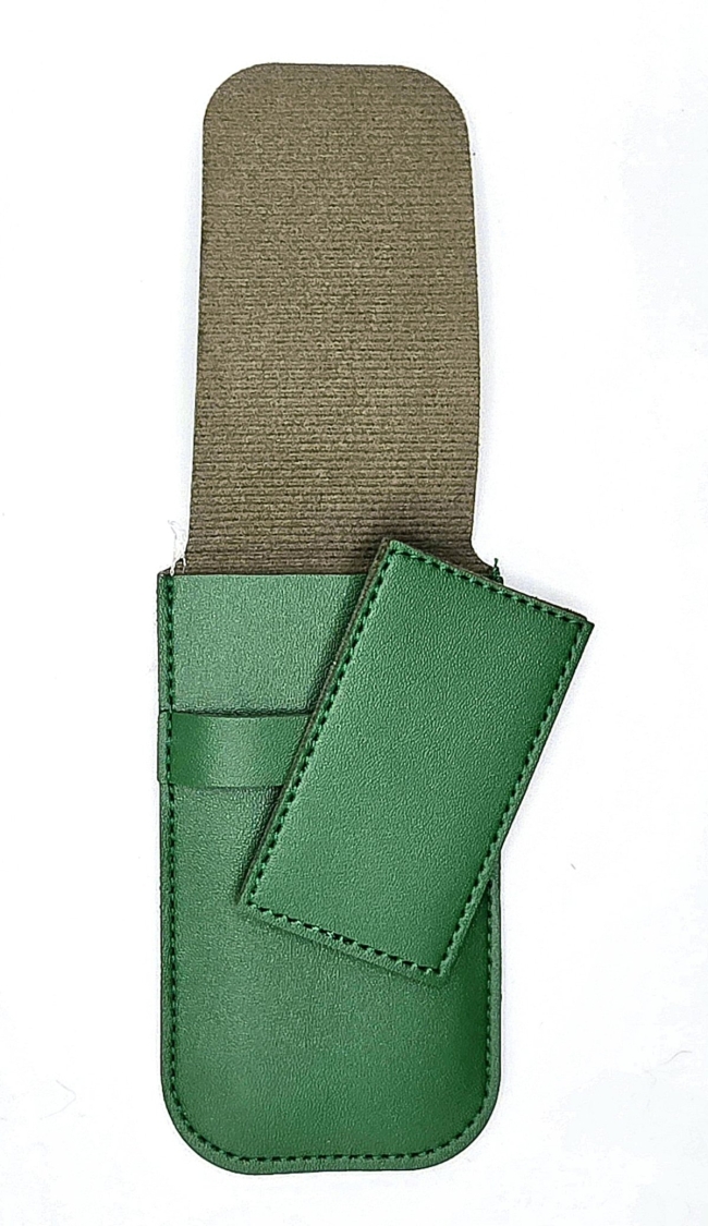 Pochette pour montre en simili-cuir vert