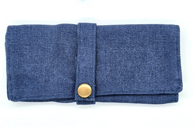 Marmotte pour bracelet en toile bleue de coton