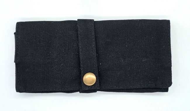 Marmotte pour bracelet en toile noire de coton 