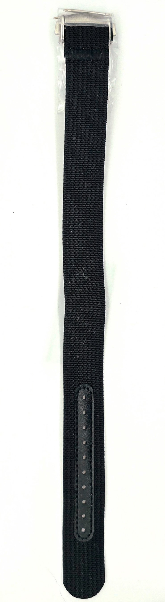 Bracelet de montre en nylon noir  à boucle déployante