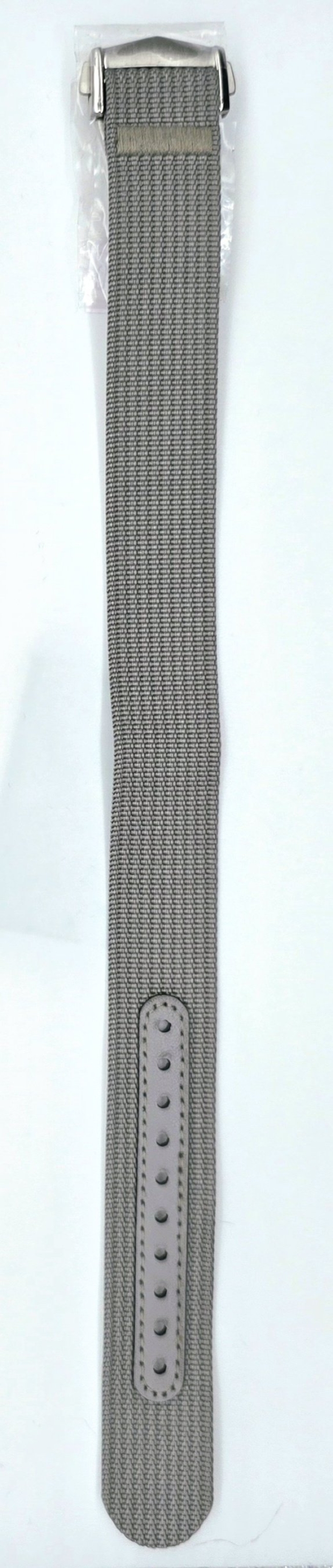 Bracelet de montre en nylon gris à boucle déployante