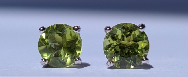 Gilgen &amp; Co - Clous d’oreilles en argent 925 et péridots vertes naturelles