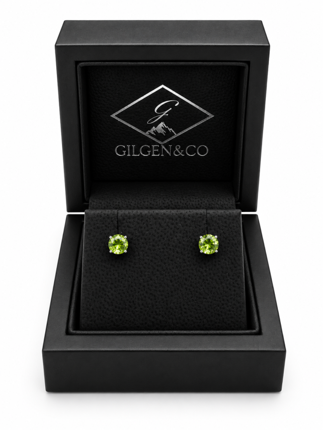 Gilgen &amp; Co - Clous d’oreilles en argent 925 et péridots vertes naturelles