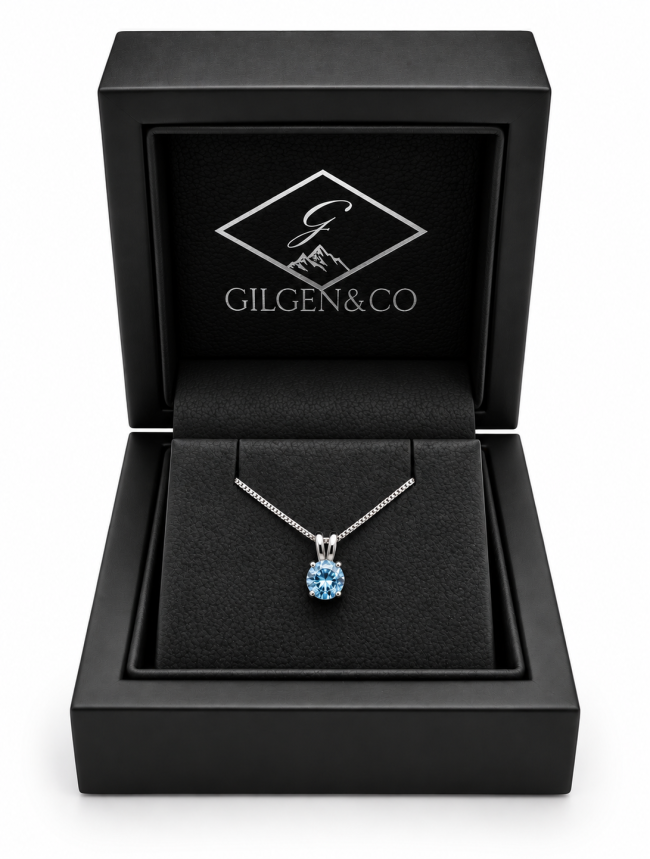 Gilgen &amp; Co - Collier en argent 925 et topaze bleue naturelle