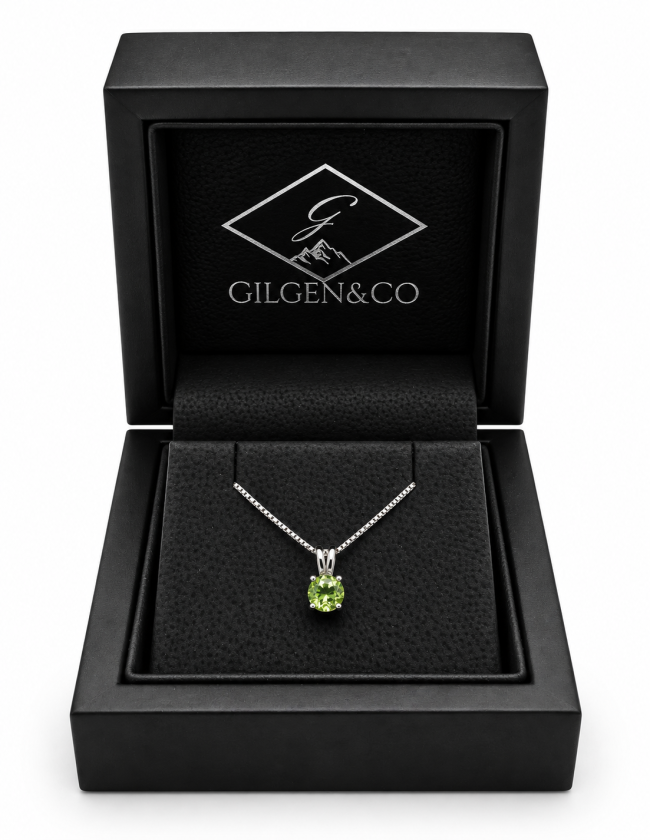 Gilgen &amp; Co - Collier en argent 925 et Péridot verte naturelle