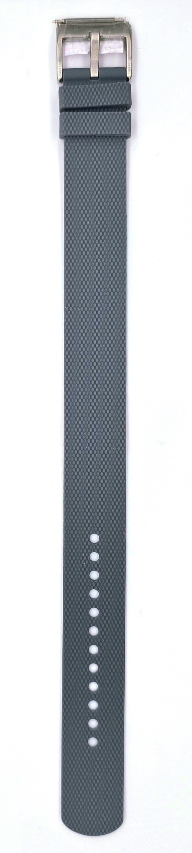 Bracelet de montre en silicone gris à boucle à ardillon