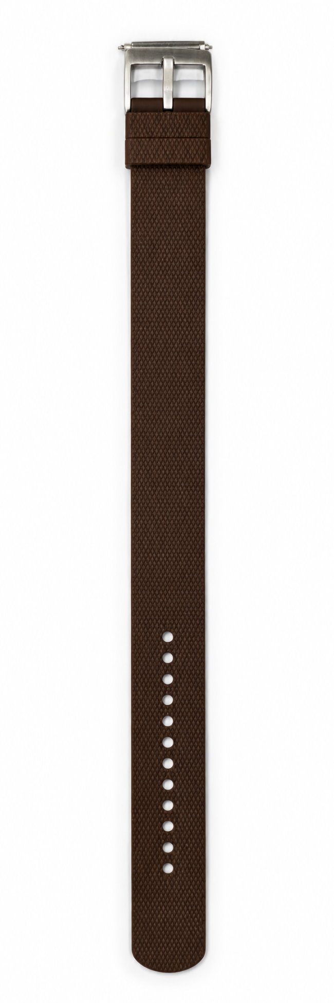 Bracelet de montre en silicone brun à boucle à ardillon
