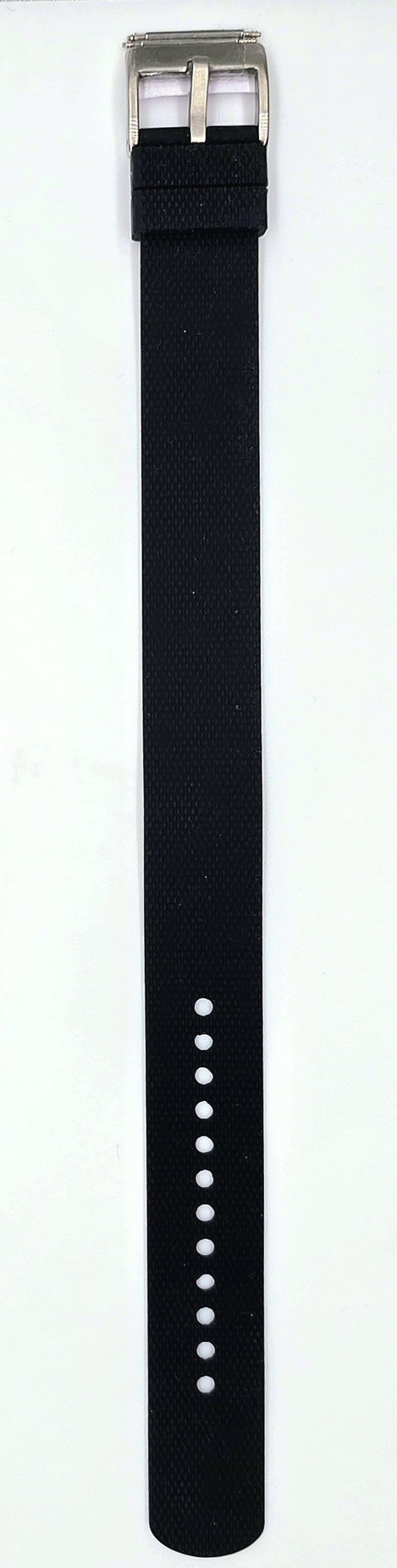 Bracelet de montre en silicone noir à boucle à ardillon