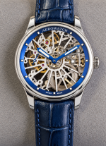 Aerowatch Renaissance Skeleton Wheel Acier inoxydable / Bleu