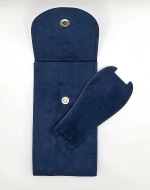 Pochette pour montre en velour bleue