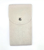 Pochette pour montre en velours blanc