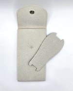 Pochette pour montre en velours blanc
