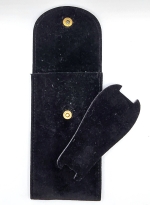 Pochette pour montre en velours noir