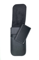 Pochette pour montre en simili-cuir noir