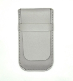 Pochette pour montre en simili-cuir gris