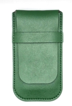Pochette pour montre en simili-cuir vert