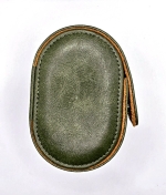 Étui cylindrique de voyage pour trois montres en cuir vert