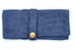Marmotte pour bracelet en toile bleue de coton