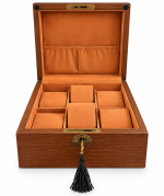 Boîte de rangement en bois pour six montres