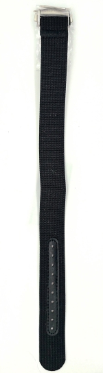 Bracelet de montre en nylon noir  à boucle déployante