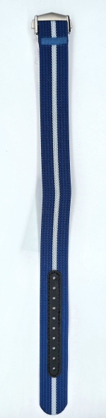 Bracelet de montre en nylon bleu à boucle déployante