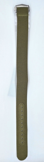 Bracelet de montre en nylon vert militaire à boucle déployante