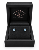 Gilgen &amp; Co - Clous d’oreilles en argent 925 et topazes bleues naturelles