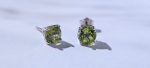 Gilgen &amp; Co - Clous d’oreilles en argent 925 et péridots vertes naturelles
