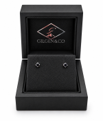 Gilgen &amp; Co - Puces d’oreilles en argent 925 et saphirs noirs naturels