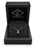 Gilgen &amp; Co - Collier en argent 925 et topaze bleue naturelle