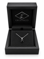 Gilgen &amp; Co - Collier en argent 925 et Saphir noir naturel