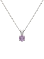 Gilgen &amp; Co - Collier en argent 925 et Améthyste Violette naturelle