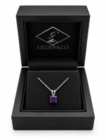 Gilgen &amp; Co - Collier en argent 925 et Améthyste Violette naturelle