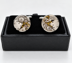 Boutons de manchette en mouvements de montres mécaniques vintage