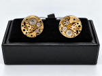 Boutons de manchette en mouvements de montres mécaniques vintage